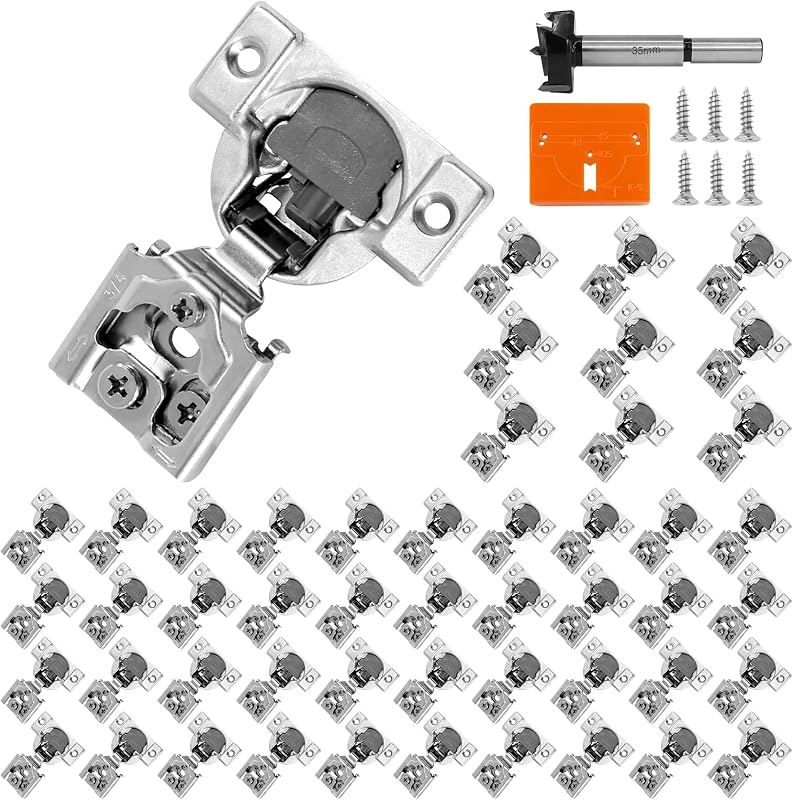Bisagras cierre suave 3/4" níquel satinado pack 50