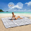 Manta picnic playa 80x80 impermeable plegable negro azul