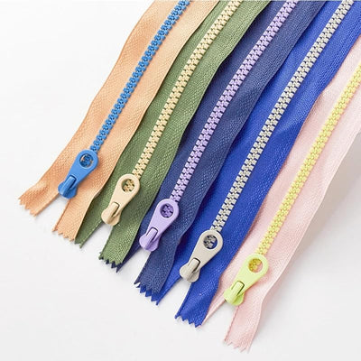 Cremalleras resina colorida 8 pzas 6 pulg para bolsos costura