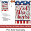 Bandera patriótica doble cara 28x40" God Bless America