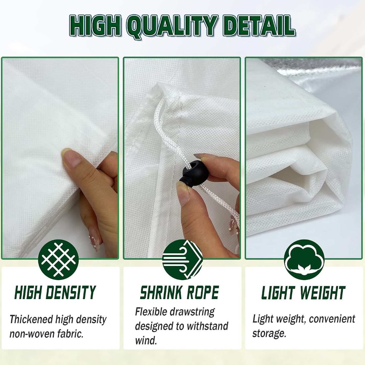Cubierta rectangular para plantas 4x3ft tela con cremallera