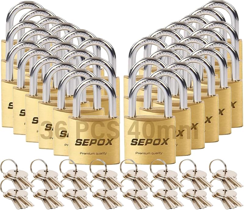 Pack 36 Candados Latón 48pzas Cuerpo Impermeable