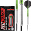 Set dardos tungsteno 0.35-0.67oz con vuelos rojo medio