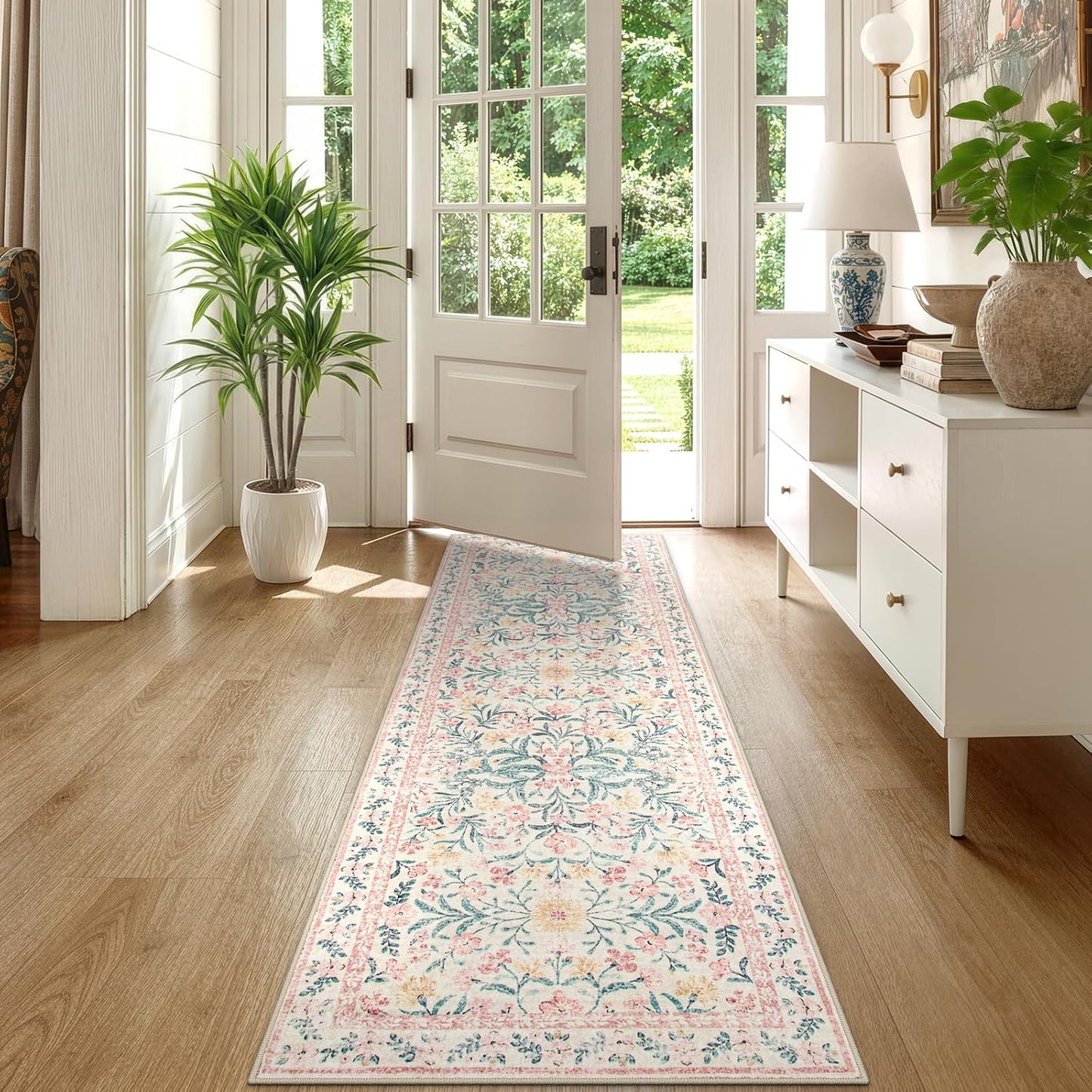 Alfombra pasillo bohemio 2x6" antiderrap dormitorio