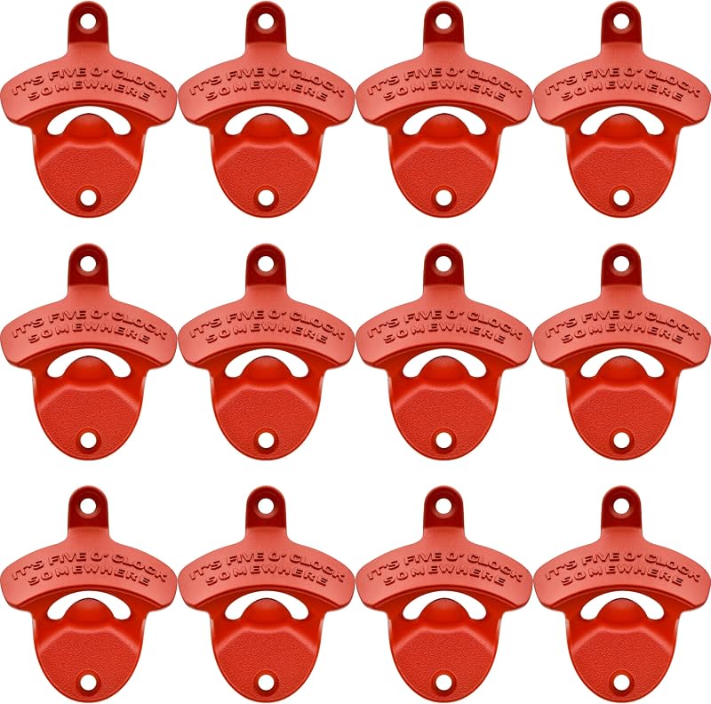 12 Pzas Abrebotellas Pared Rojo Manualidades Mesa