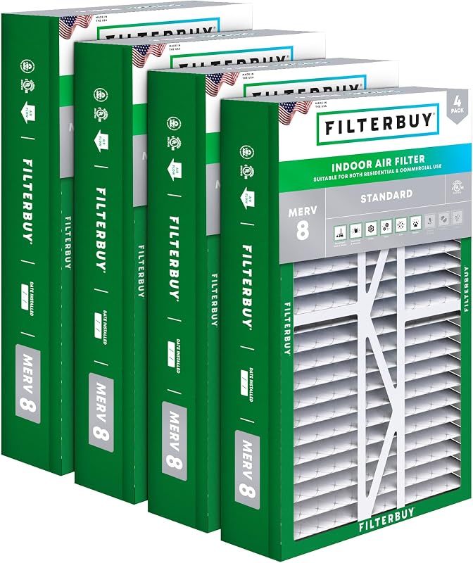 Filtro aire MERV8 plisado para HVAC Trane y American
