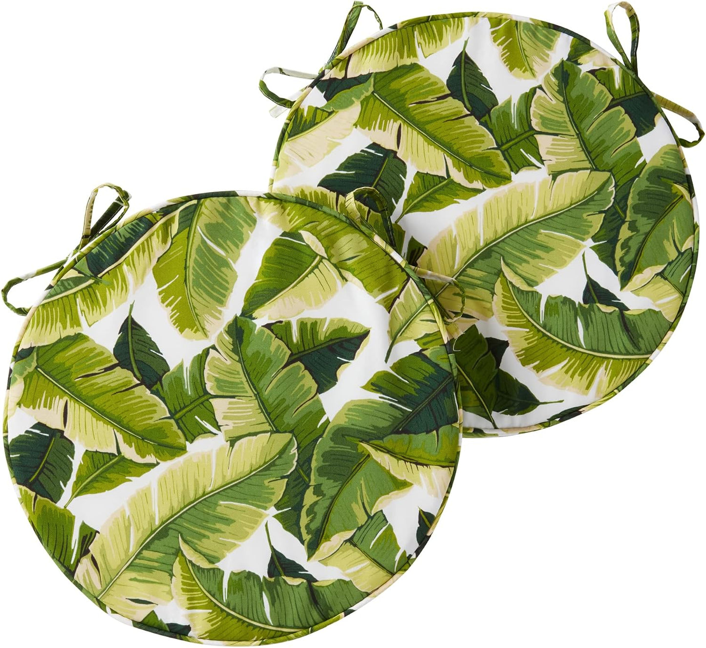 Cojín redondo exterior 18" color blanco tropical