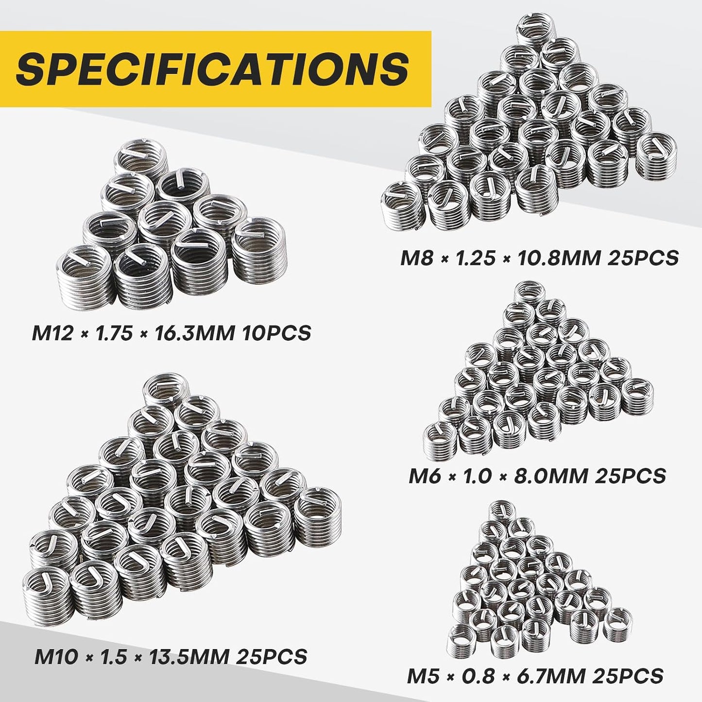 Kit reparación rosca métrica 131 pzas herramientas motores