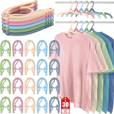 30 Pzas Perchas Viaje Plegables Organizador Plástico
