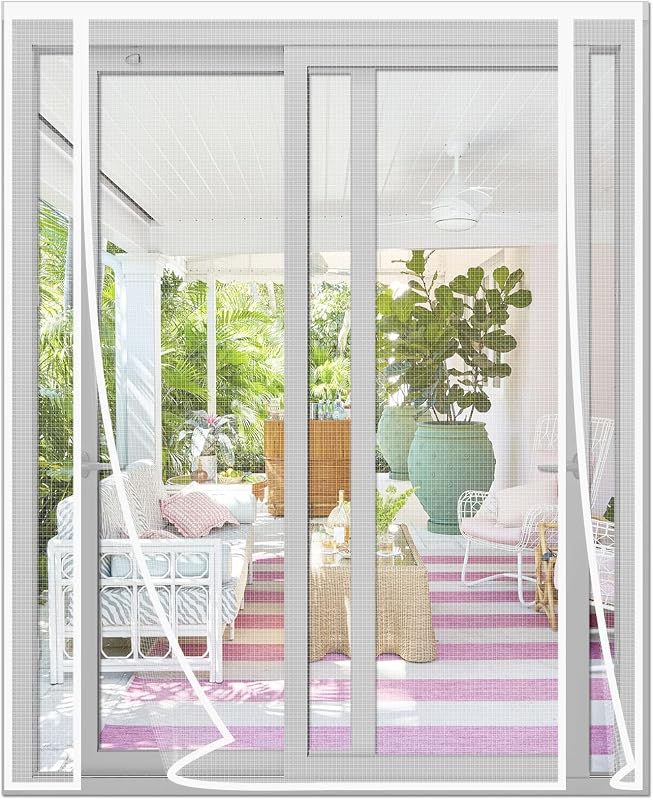 Puerta mosquitera magnética lateral 70x106" malla fibra
