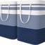2 Cestas Lavandería Impermeable Alta Plegable Azul 75L