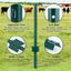 Poste valla metal resistente 4.8ft pack 10 T verdes jardín