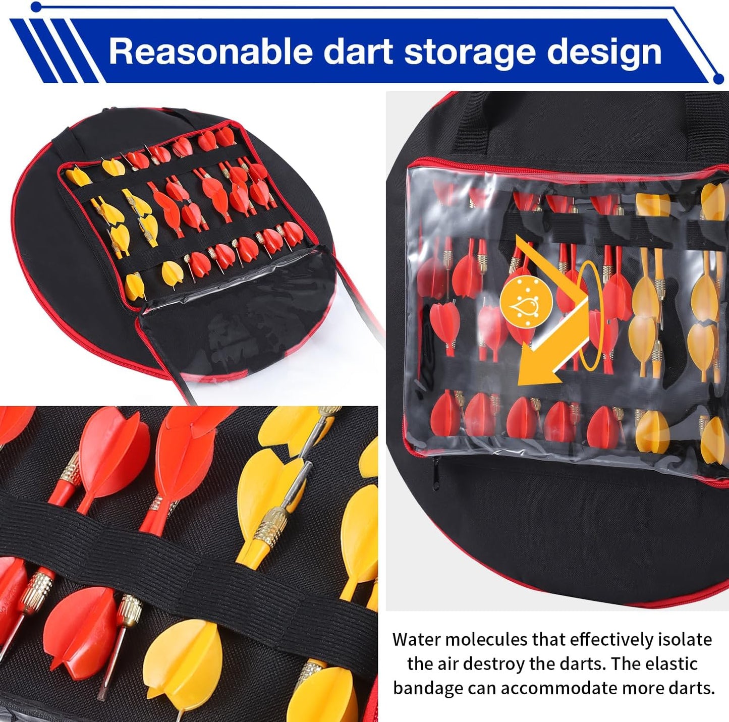 Bolsa almacenamiento tablero dardos funda impermeable