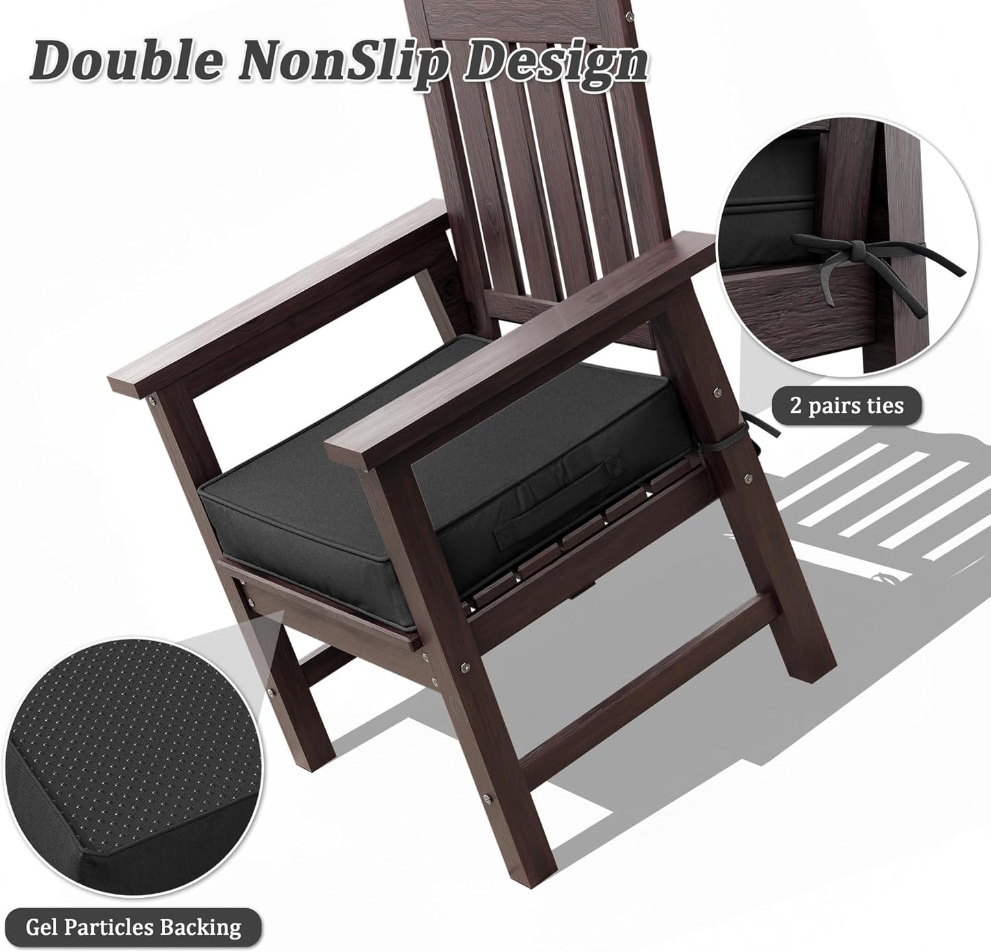 Cojines silla exterior 19x19" impermeables con asa