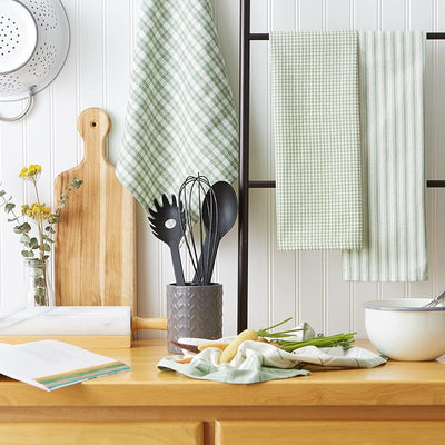 4 Pzas Paños cocina 18x28pulg salvia