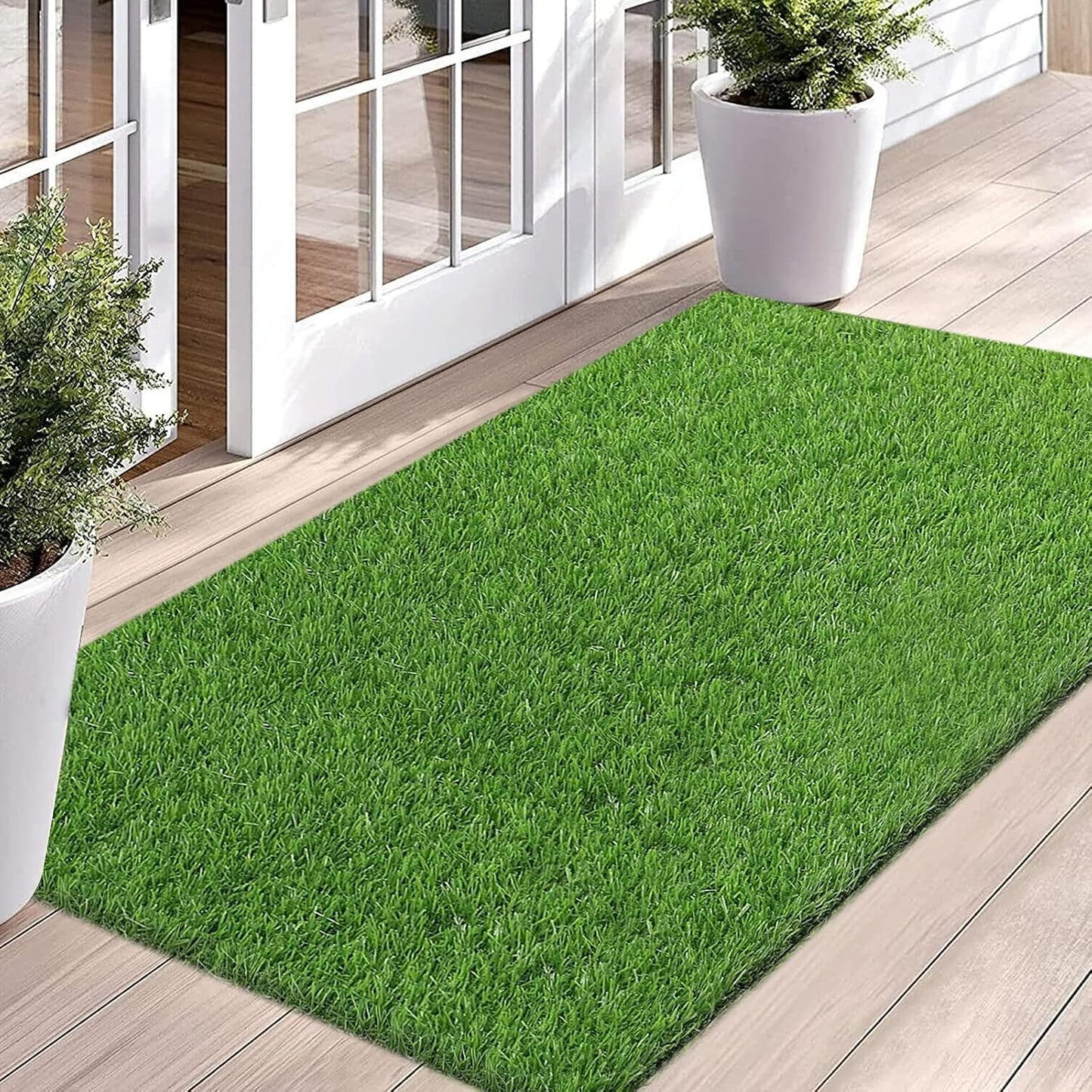 Alfombra césped artificial para perros drenaje interiores