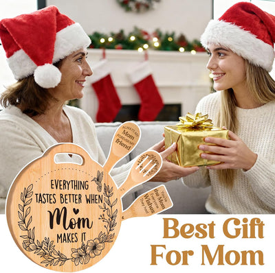 Set tablas cortar bambú grabadas regalo mamá cumpleaños