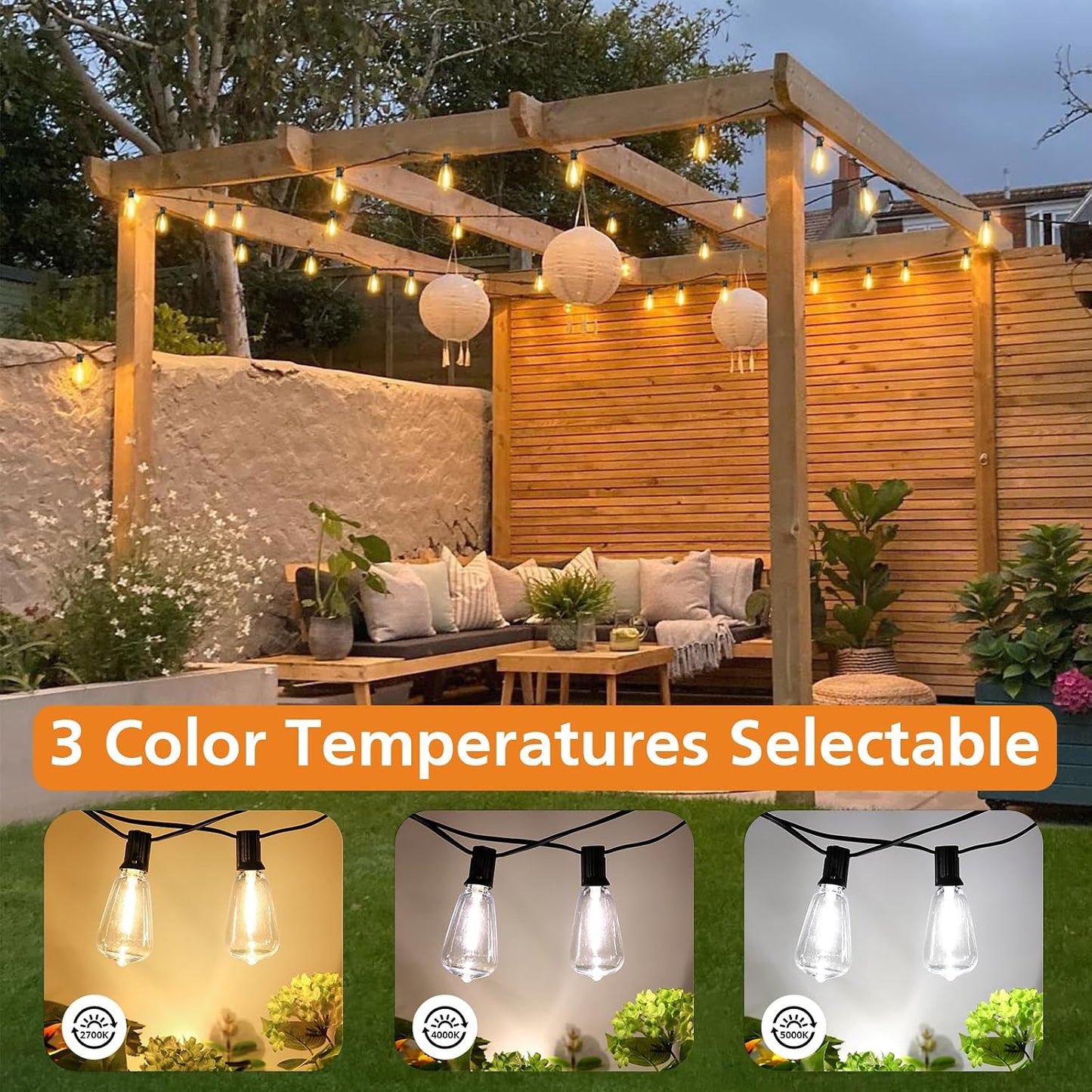 Luces cadena exterior 200ft control remoto 1004 bombillas