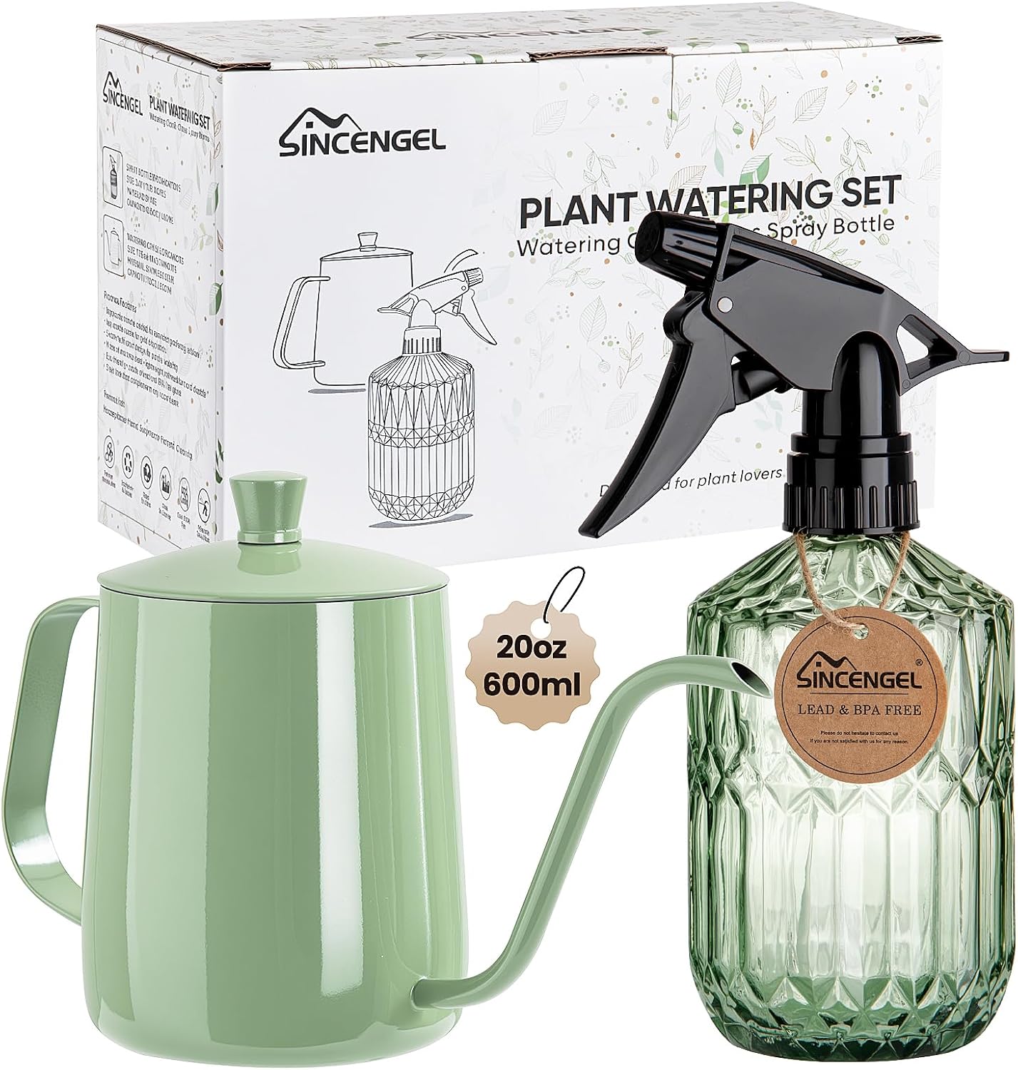 Regadera metal 20oz boquilla larga para plantas interior y bonsái