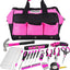 Bolsa herramientas rosa con 43 pzas para mujeres