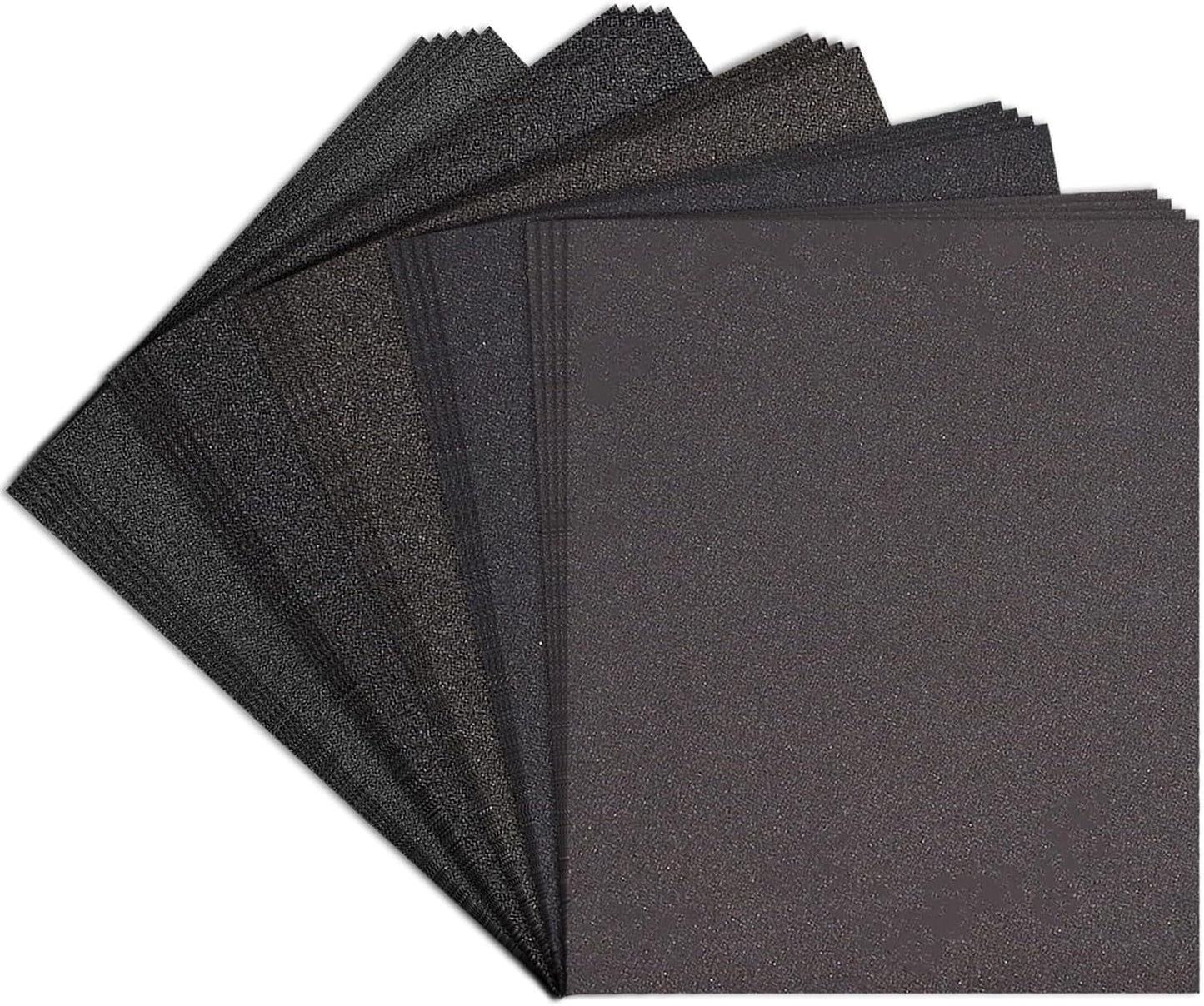 Papel lija 9x11pulg 25pzas 80-400 granos carburo silicio automotriz