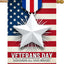 Bandera jardín 28x40pulg doble cara honra veteranos