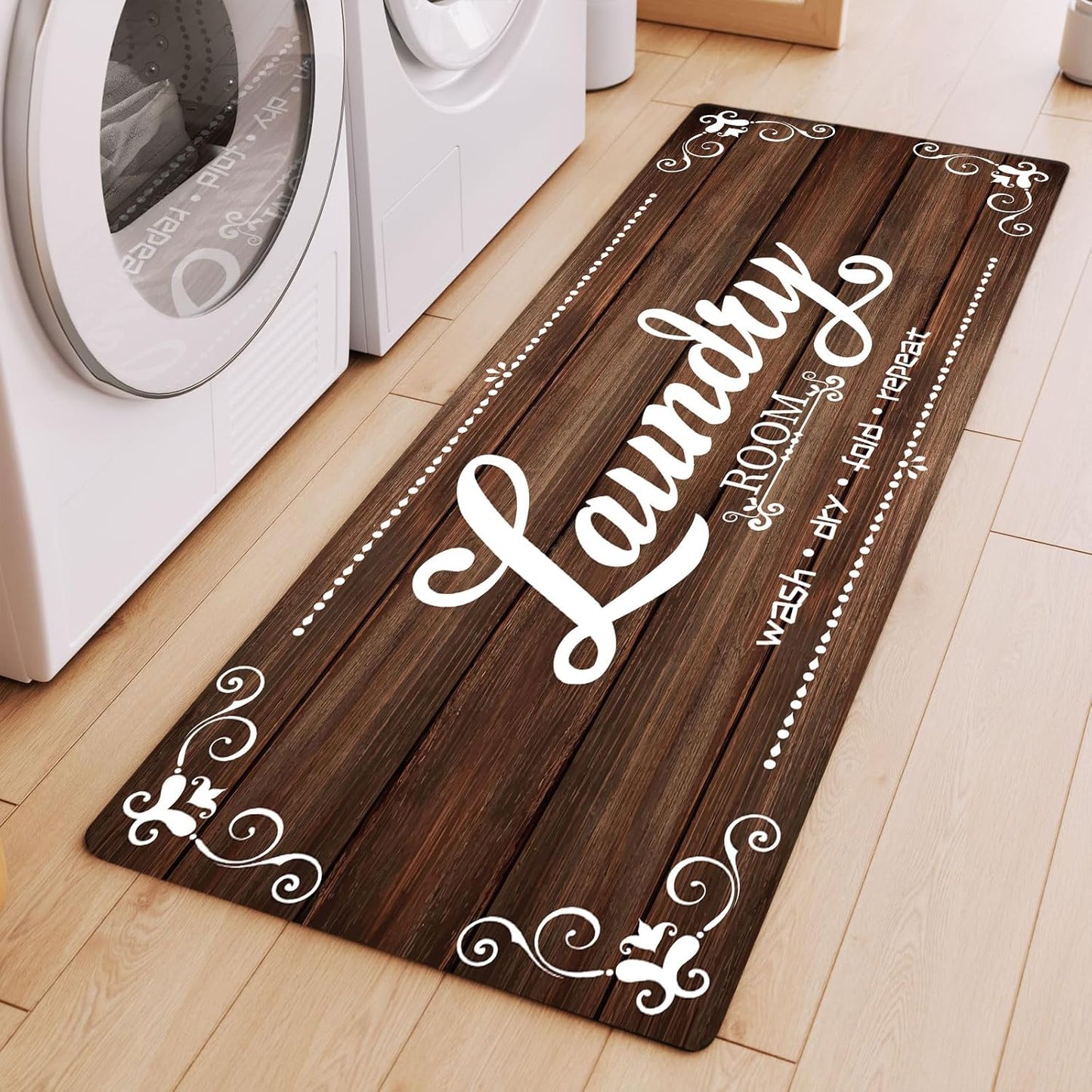 Alfombra antideslizante lavable estilo campo 17.7x45