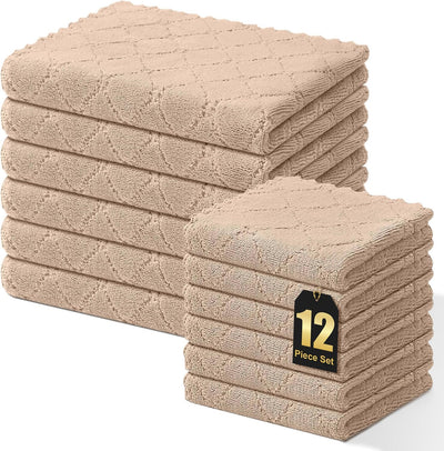 Set 12 Trapos Cocina 10x10 y 13x19pulg Supersuaves