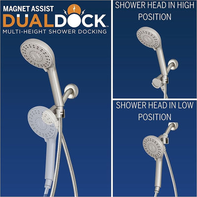 Cabezal ducha magnético ajustable 5ft níquel cepillado