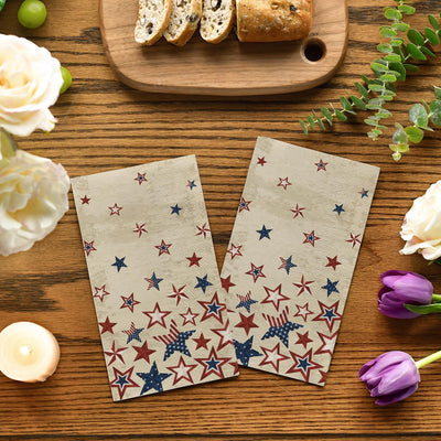 50 Pzas Servilletas Papel 4 de Julio Estrellas Patrióticas