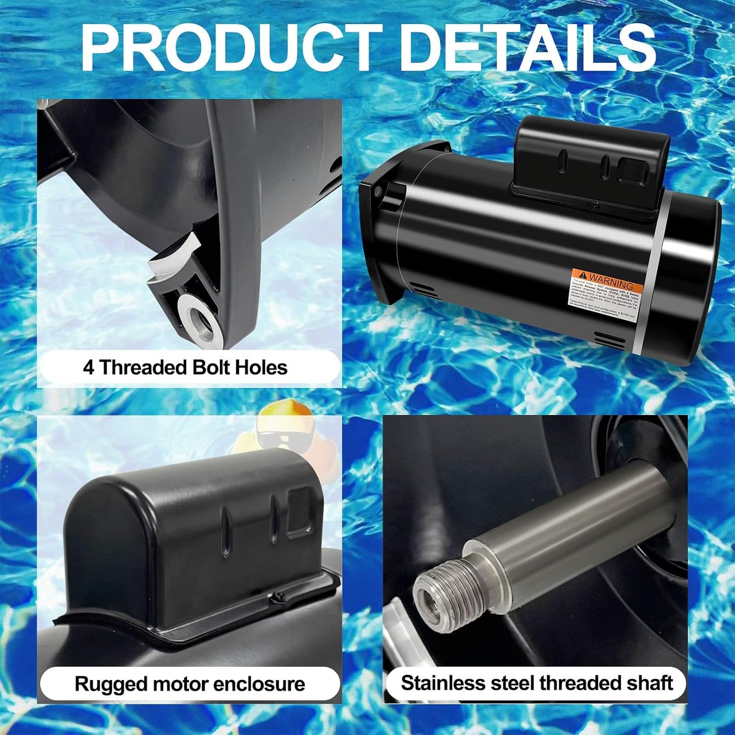 Reemplazo motor bomba piscina B2854 1.5HP 3450RPM