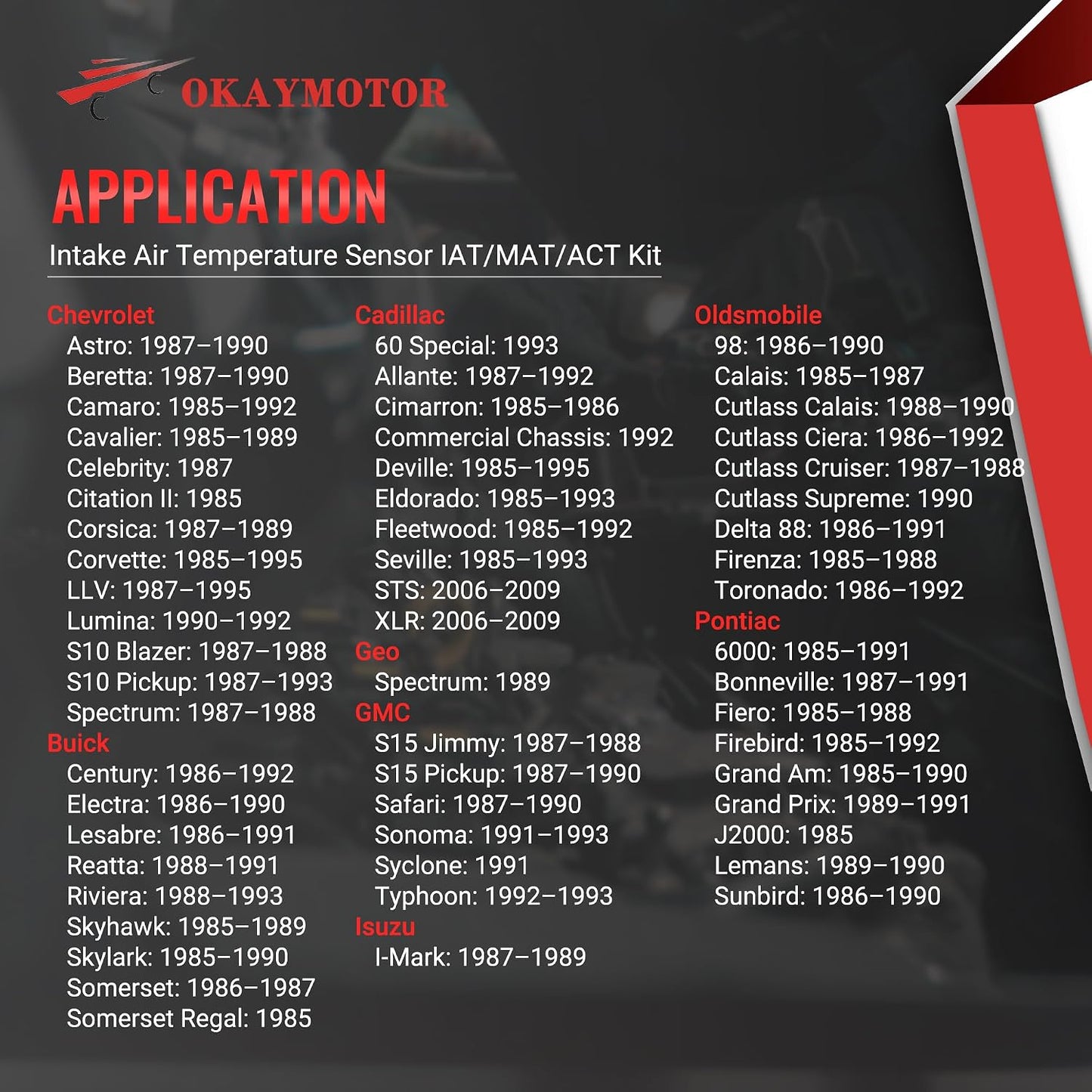 Sensor temperatura aire admisión 1.8L-2.0L 85-09