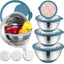 Set 15 Pzas Tazones Acero Inox Anidables con Colador