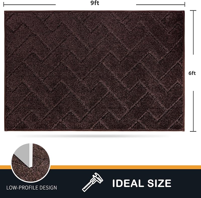 Tapete antiderrap lavable 6x9ft para pasillo dormitorio