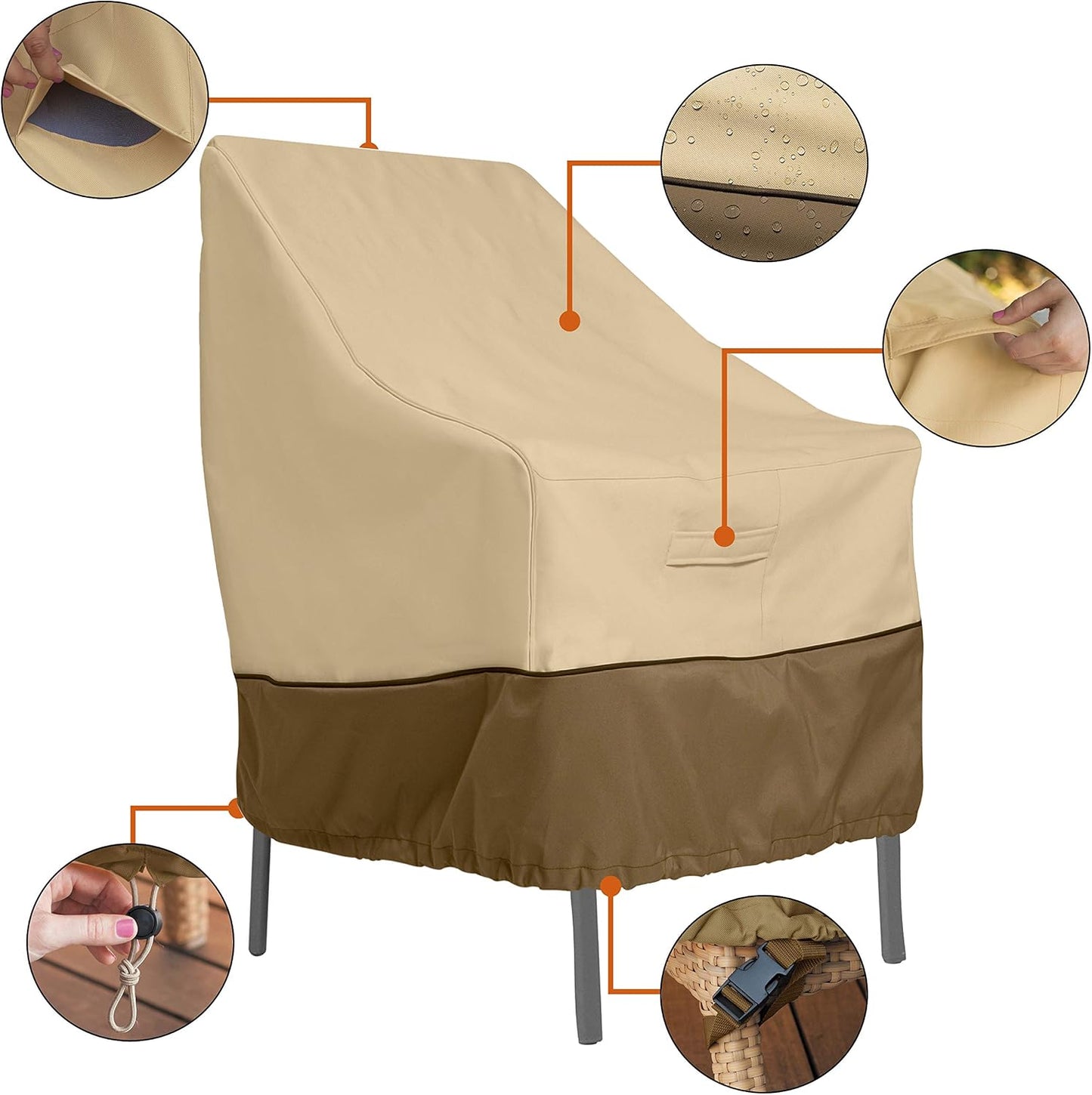 Cobertor silla patio accesorios Veranda Pebble