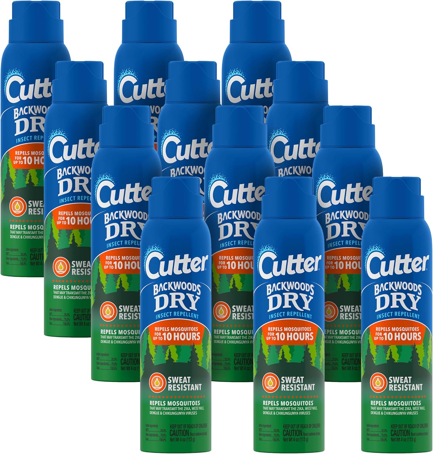 Repelente insectos seco aerosol 4oz pack 12