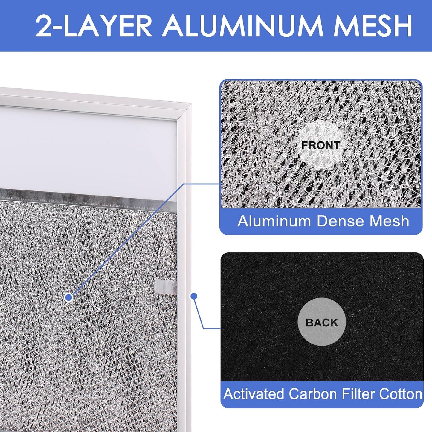 Filtro campana aluminio grueso para Broan R610
