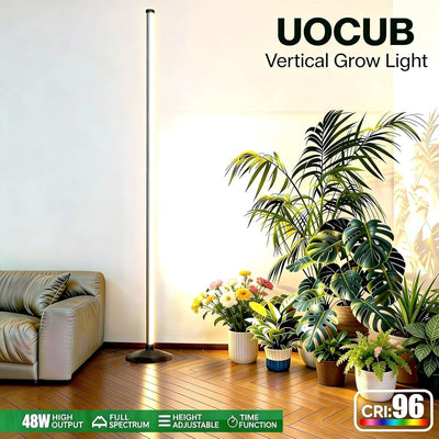 2 Luces LED Cultivo Interior 48W 65pulg 10 Niveles Regulables