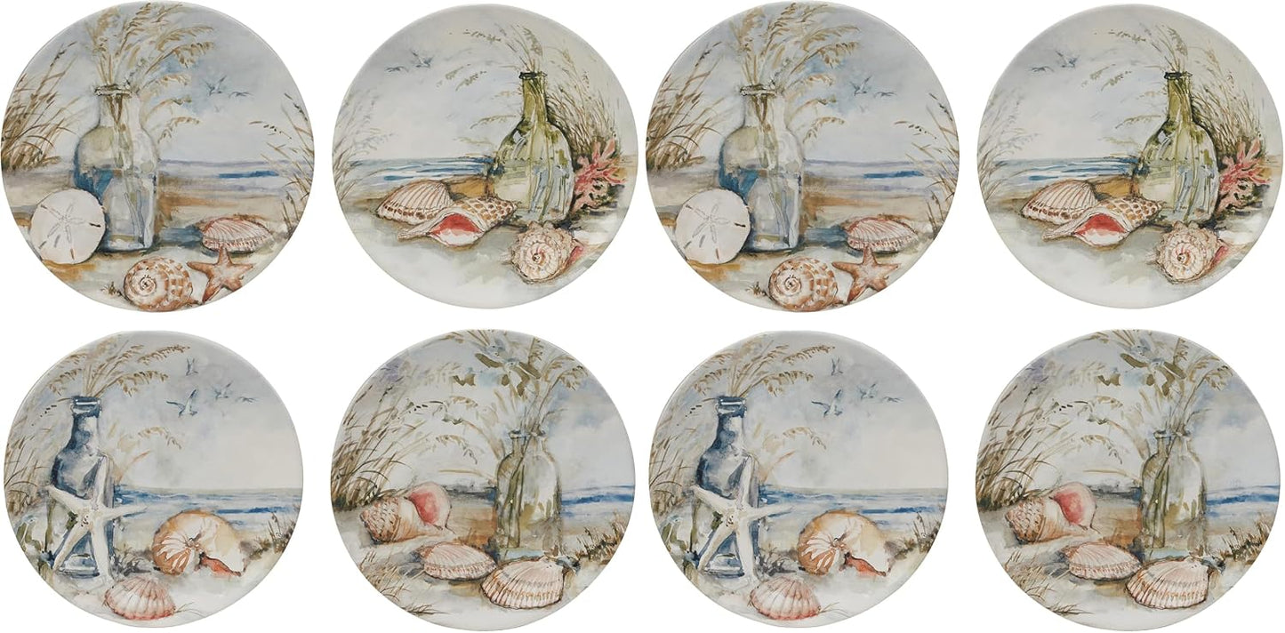 Set 4 Platos Ensalada 9pulg Diseños Surtidos Multicolor