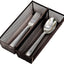Organiz. cajón malla metal cocina utensilios bronce