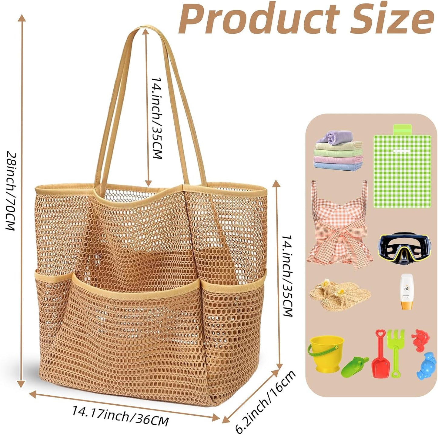 Bolsa playa plegable para mujer verano piscina