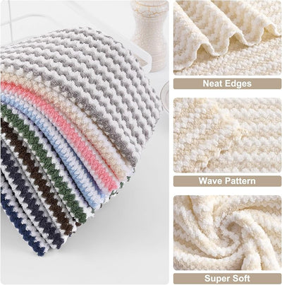 Paquete 24 paños cocina microfibra reutilizable 10x10