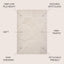 Alfombra rayas arco marfil 5x5ft resistente manchas