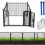 Valla jardín 24pulg puerta 9.8ft metal resistente