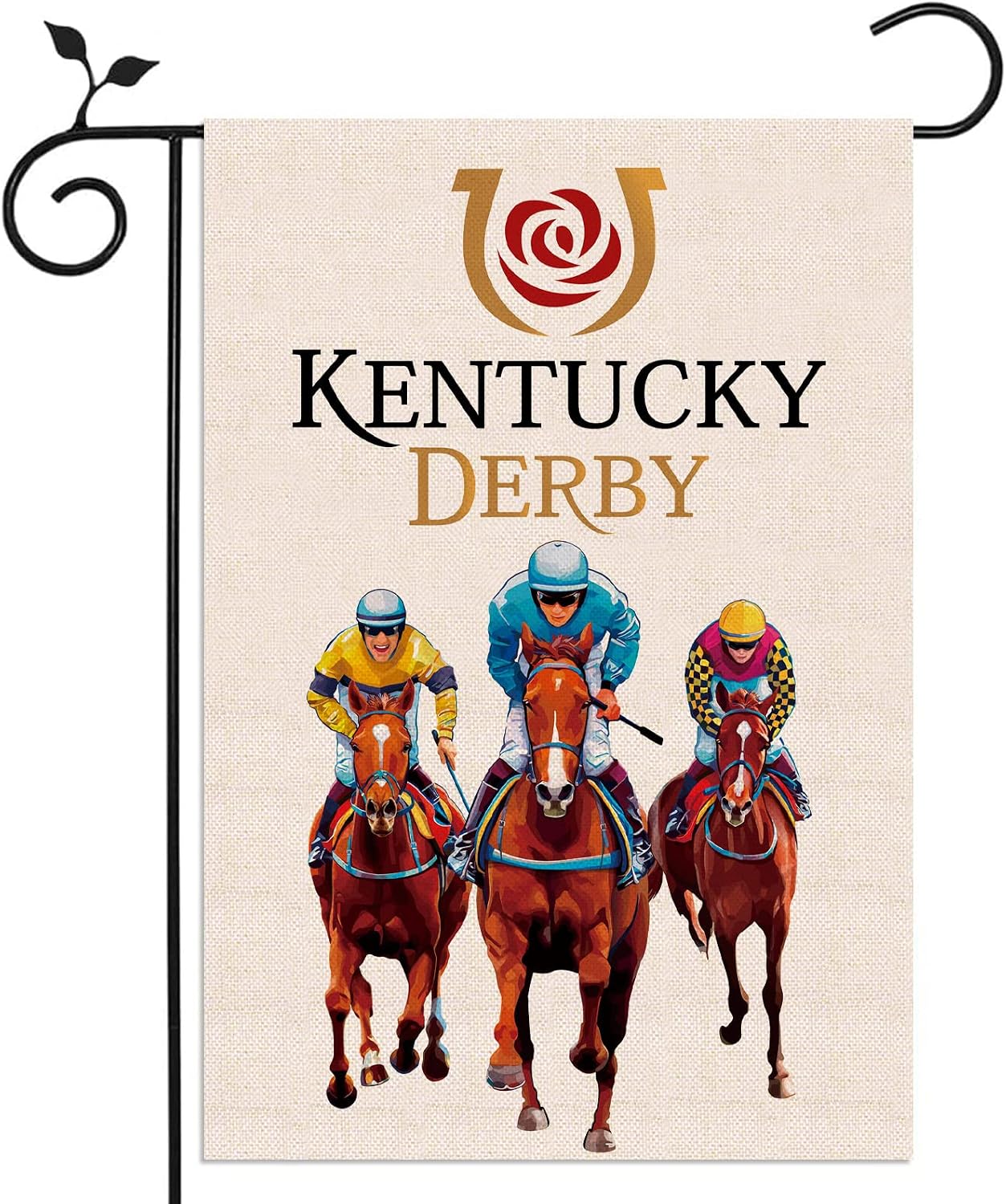 Bandera jardín Kentucky Run for the Rose caballos