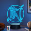 Luz Nocturna Béisbol Led 3D con Control Remoto para Niños