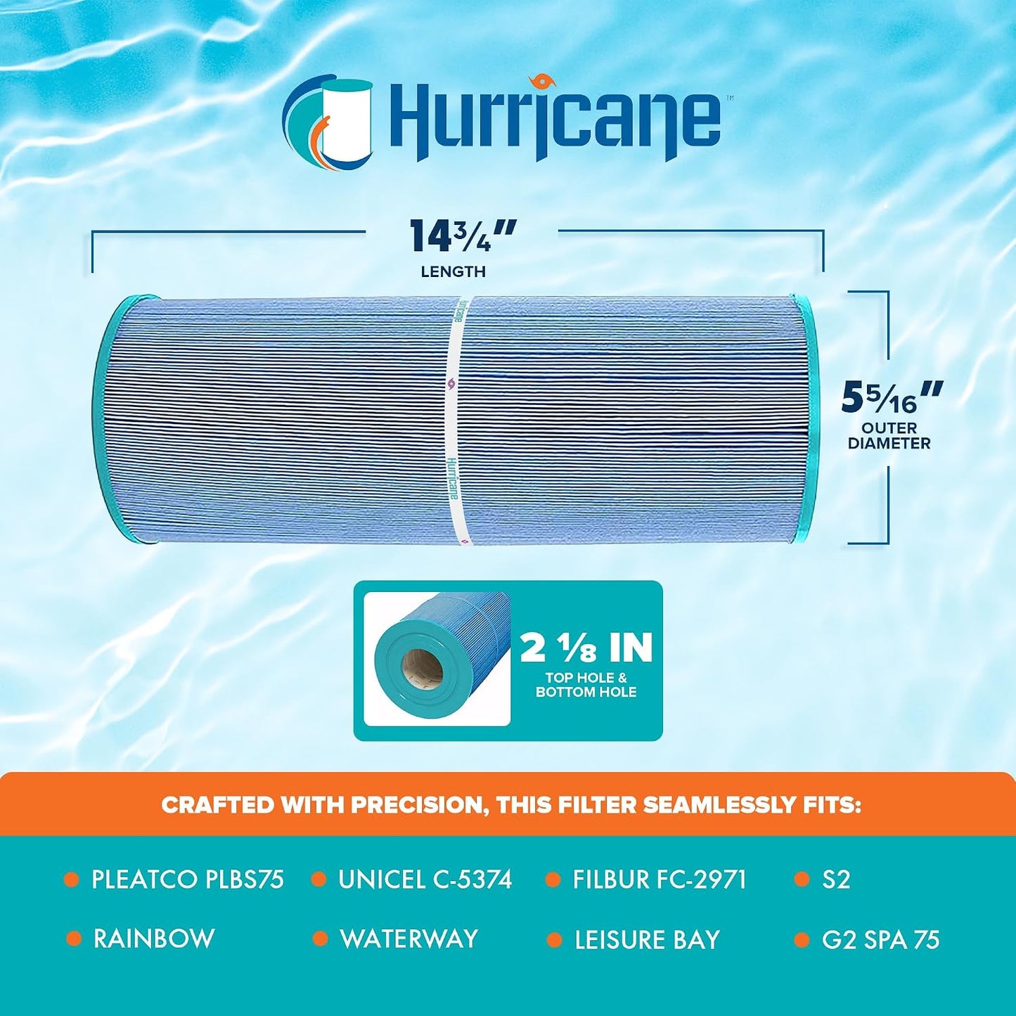 Filtro aséptico spa repuesto HF5374-01M PLBS75