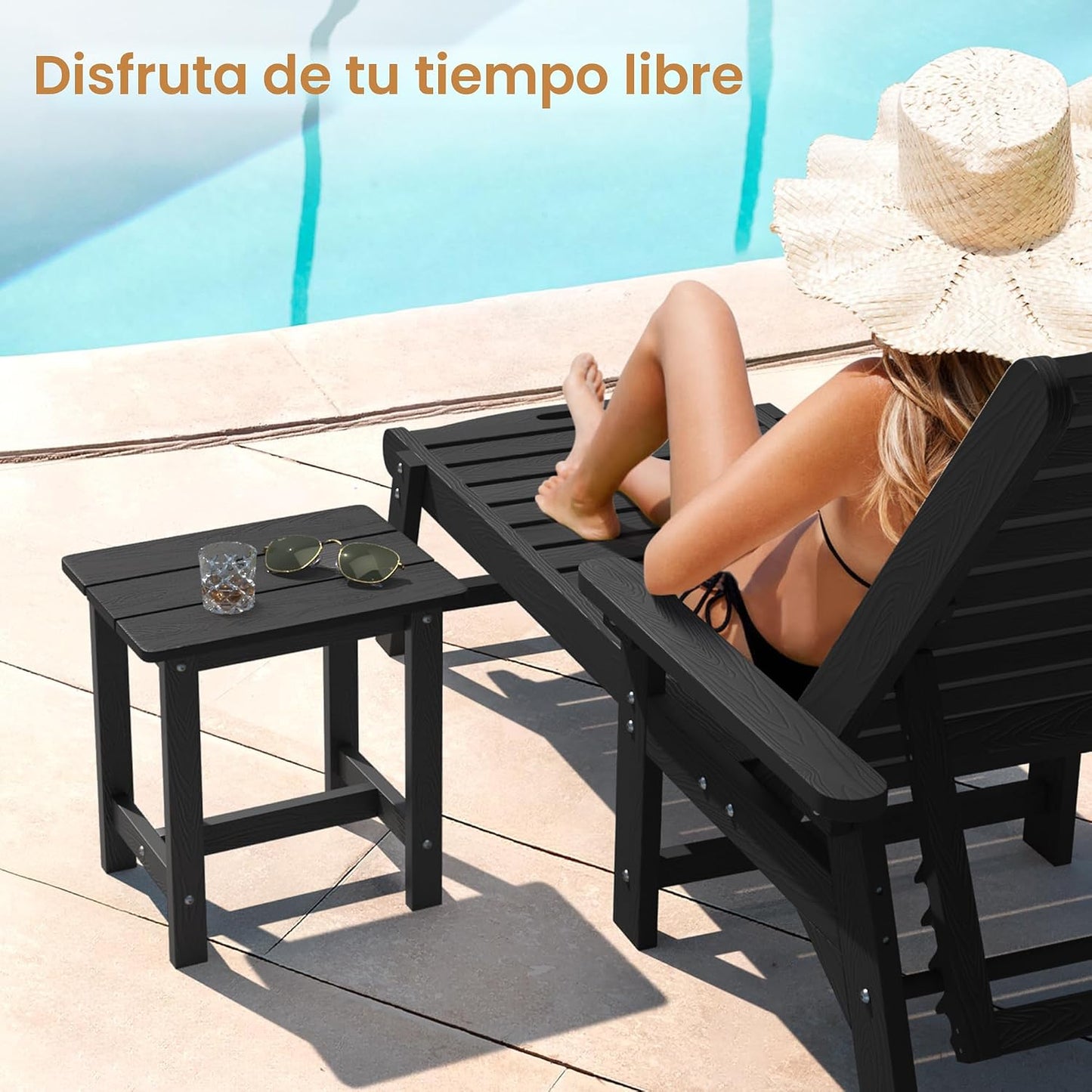 Mesa Auxiliar Exterior Pequeña Adirondack Resistente