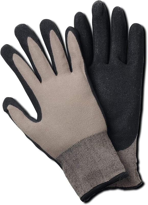 Guantes jardinería hombre mediano/grande negro gris