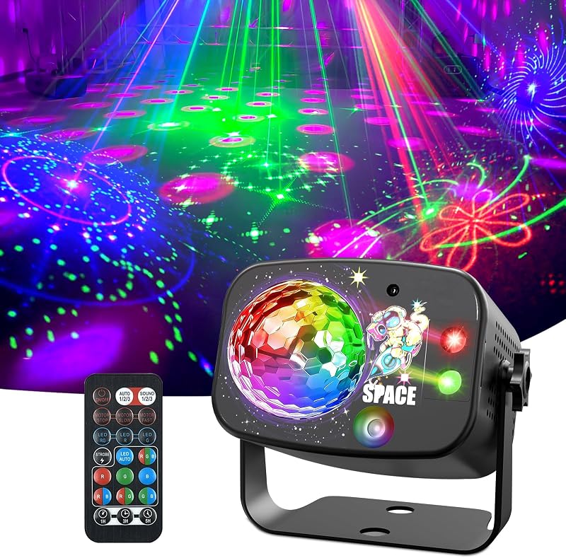 Luces estroboscópicas RGB activadas por sonido para fiestas DJ